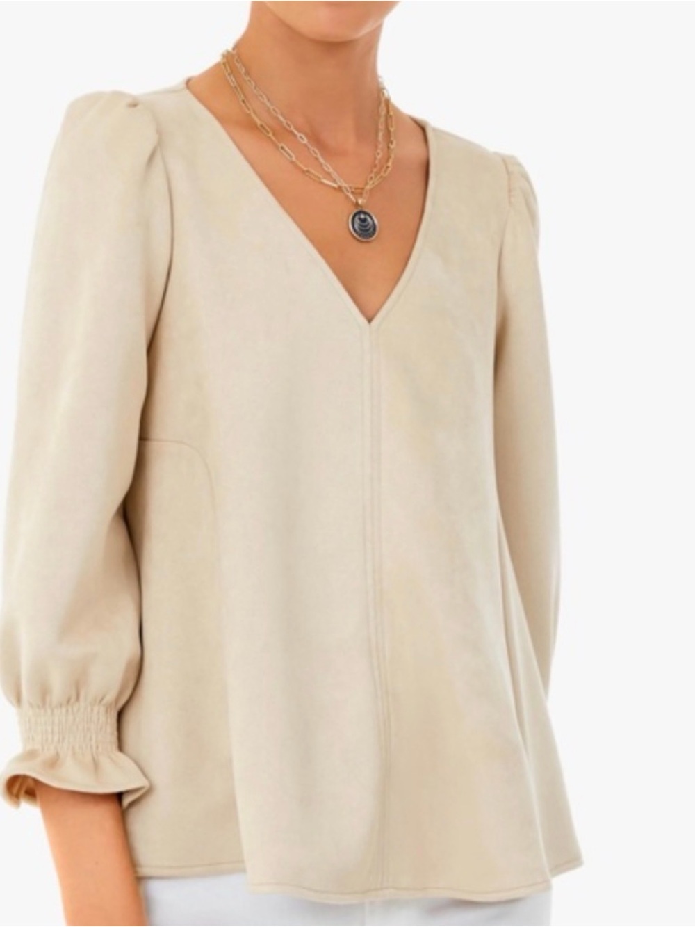 Tuckernuck Faux Suede Easton Blouse